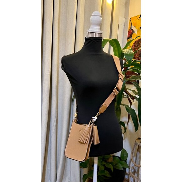 NEW WT AUTHENTIC TORY BURCH CAMEL THEA CROSSBODY - Picture 9 of 11